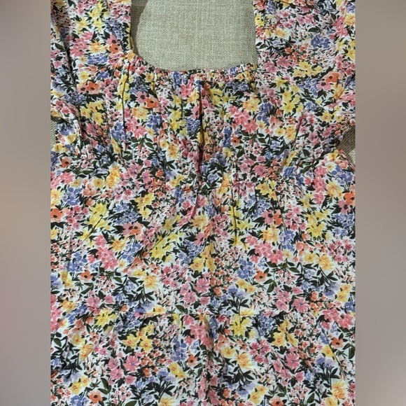 NWT Old Navy Floral Long-Sleeve Fit and Flare Dress Multi Floral Girls 10/12 - Picture 9 of 12